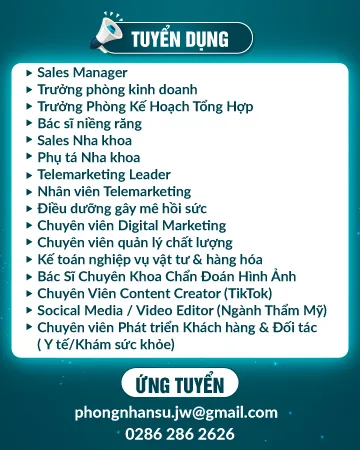 Banner tuyển dụng các vị trí hấp dẫn tại Bệnh viện JW