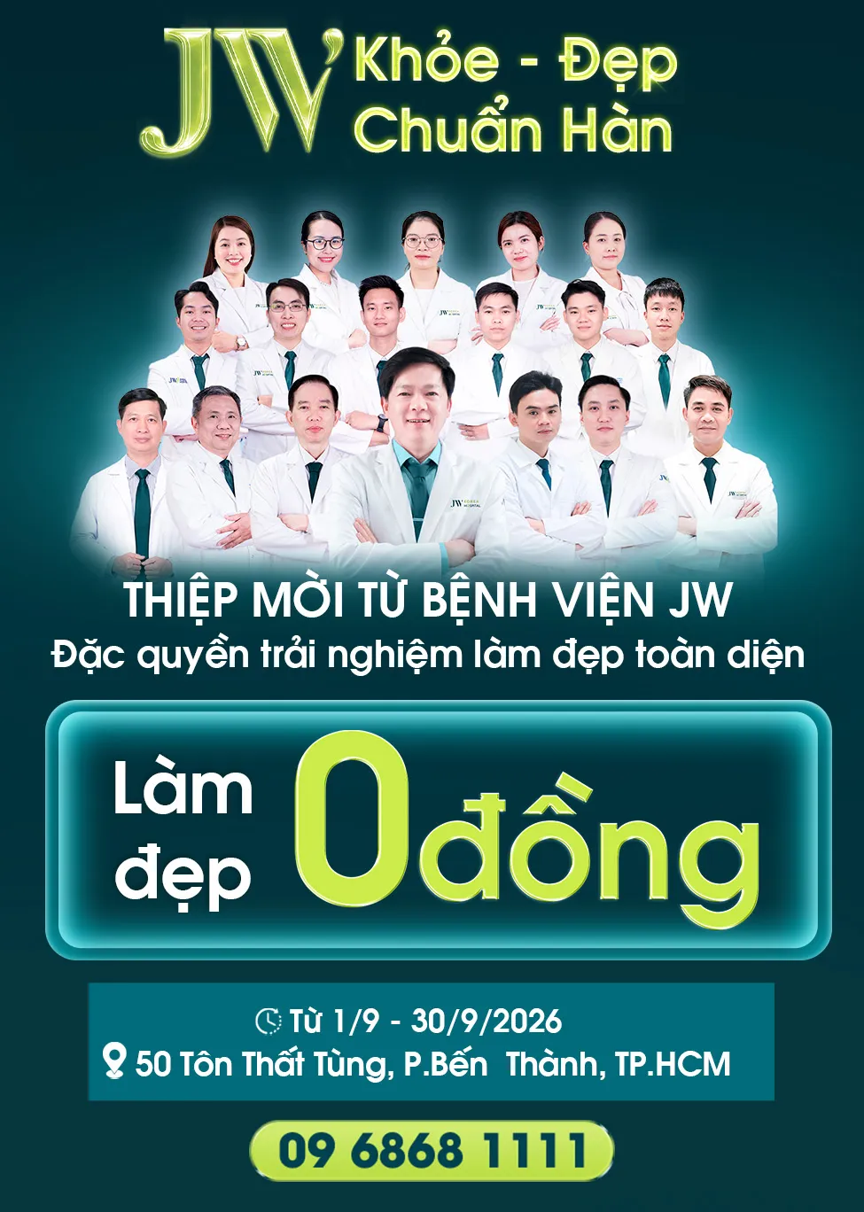Thư mời cám ơn khách hàng đăng ký sự kiện sinh nhật Bệnh viện JW 26 năm