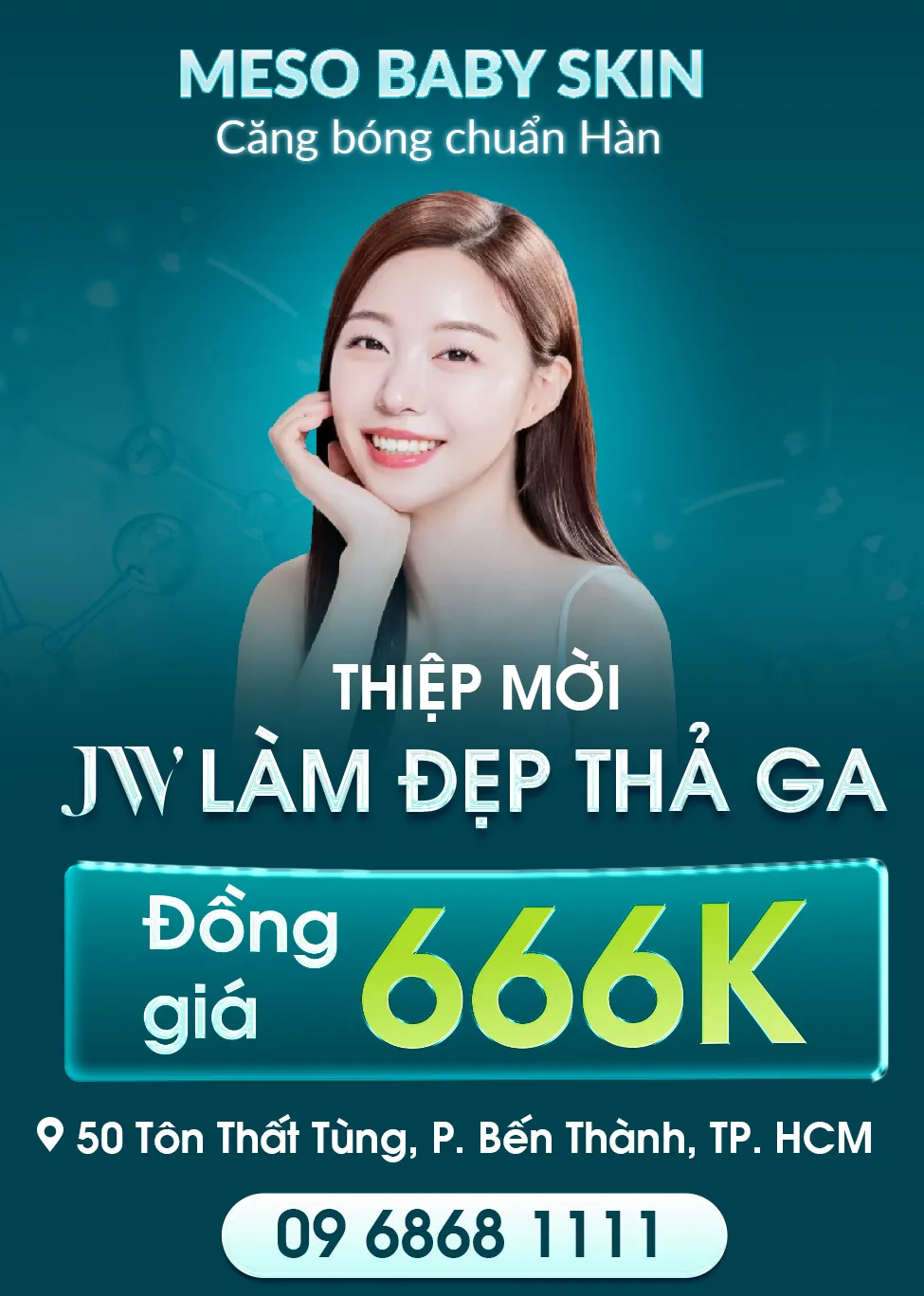 Thư mời cám ơn khách hàng đăng ký sự kiện JW làm đẹp đồng giá 666k