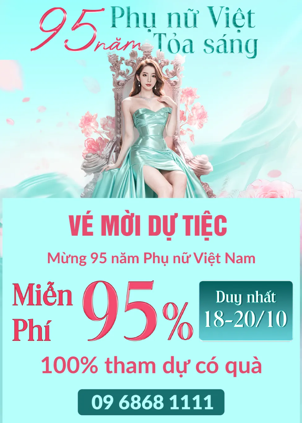 Banner đăng ký thành công 95 năm phụ nữ Việt Nam - Mobile
