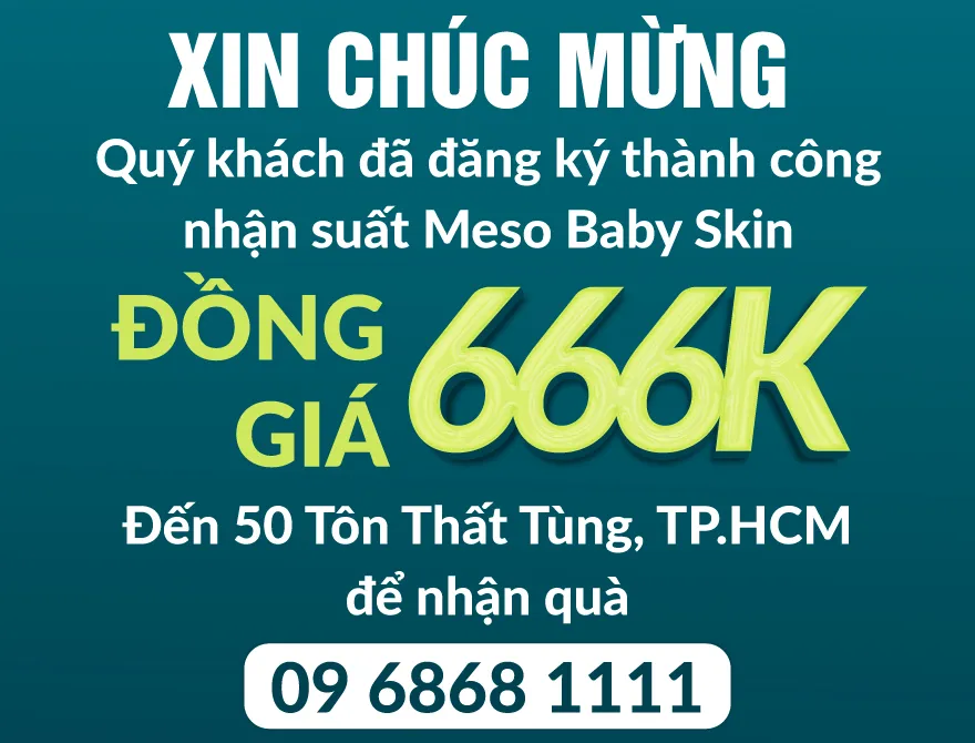 Text đăng ký thành công Meso Baby Skin - Desktop