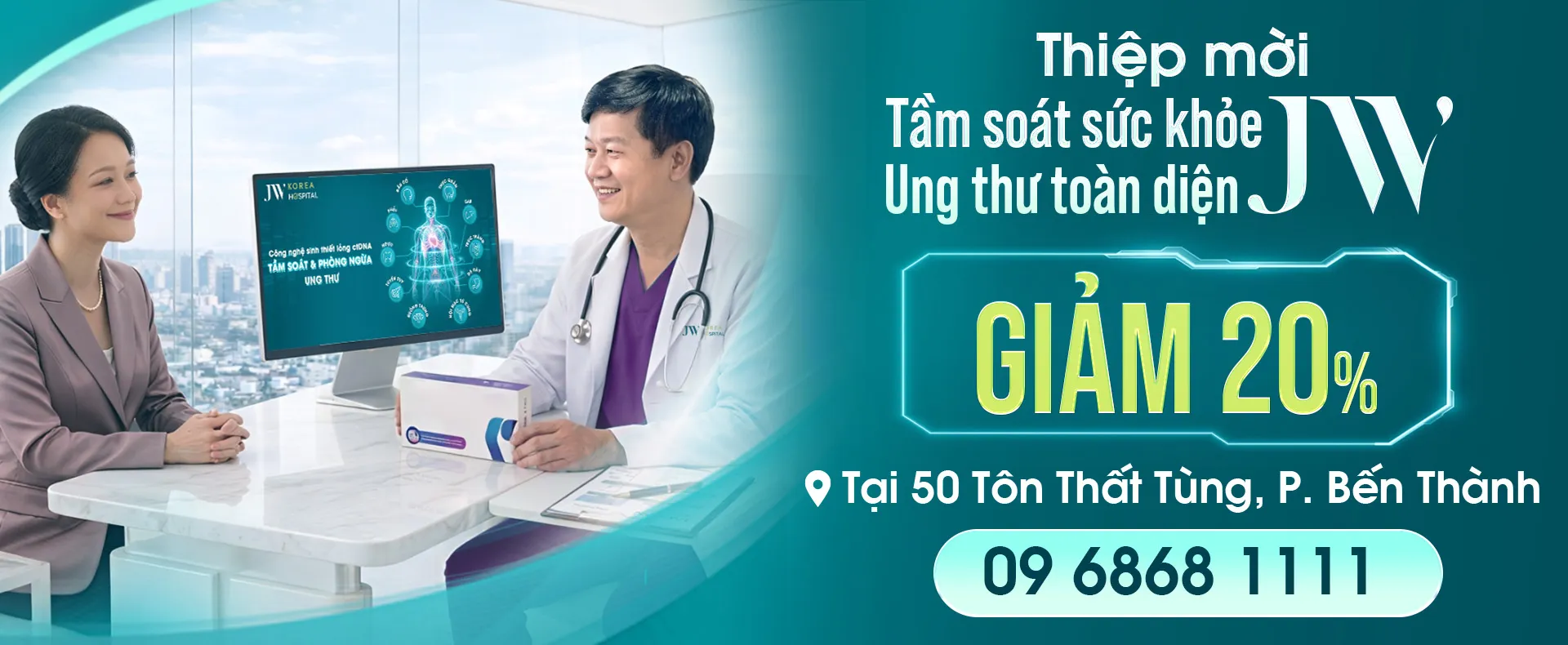 Banner đăng ký thành công Voucher tri ân khách hàng đăng ký gói tầm soát sức khỏe - Desktop