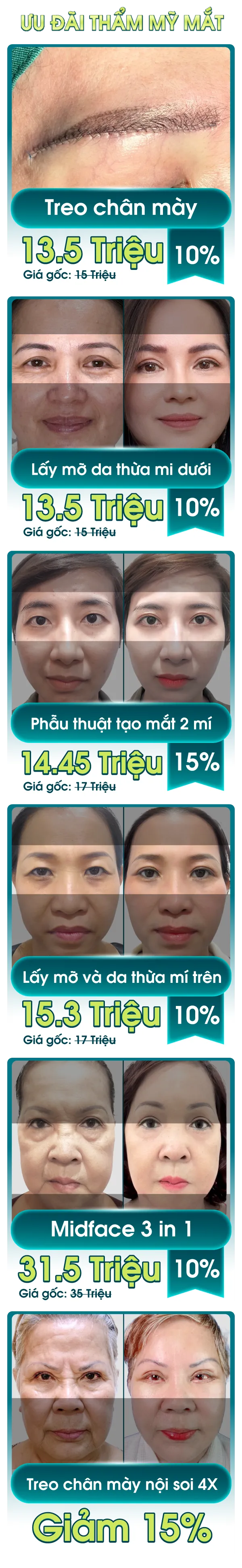 Hình ảnh danh sách voucher ưu đãi sinh nhật 26 năm của Bệnh viện JW