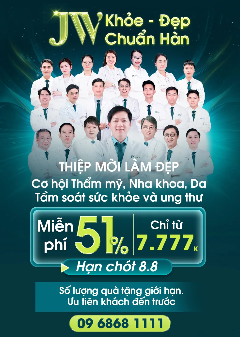 Thư mời cám ơn khách hàng đăng ký sự kiện sinh nhật Bệnh viện JW 26 năm