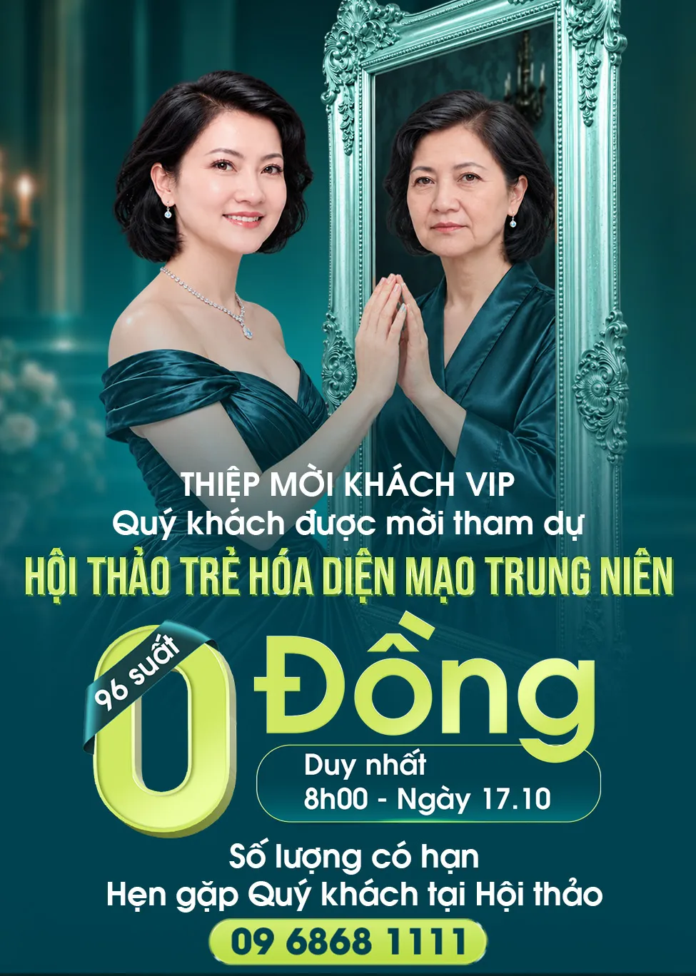 Thư mời cám ơn khách hàng đăng ký sự kiện Hội thảo thẩm mỹ trẻ hóa da trung niên