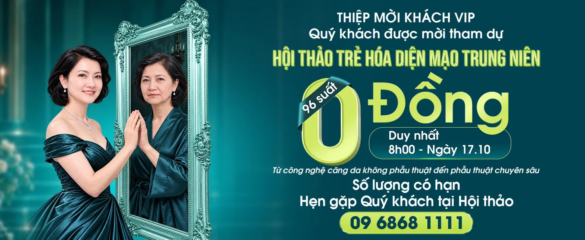 Thư mời cám ơn khách hàng đăng ký sự kiện Hội thảo thẩm mỹ trẻ hóa da trung niên