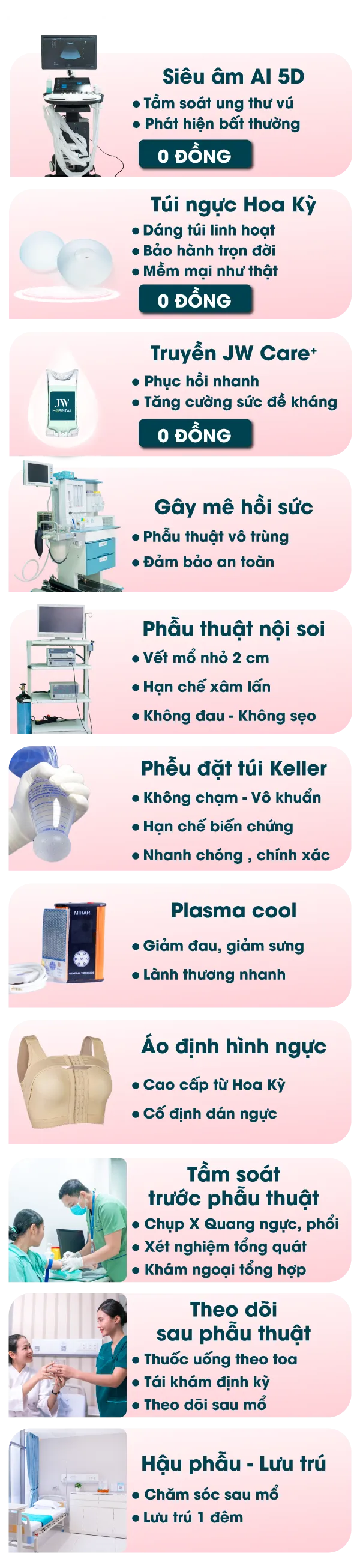 Hình ảnh các liệu trình khác của bệnh viện JW