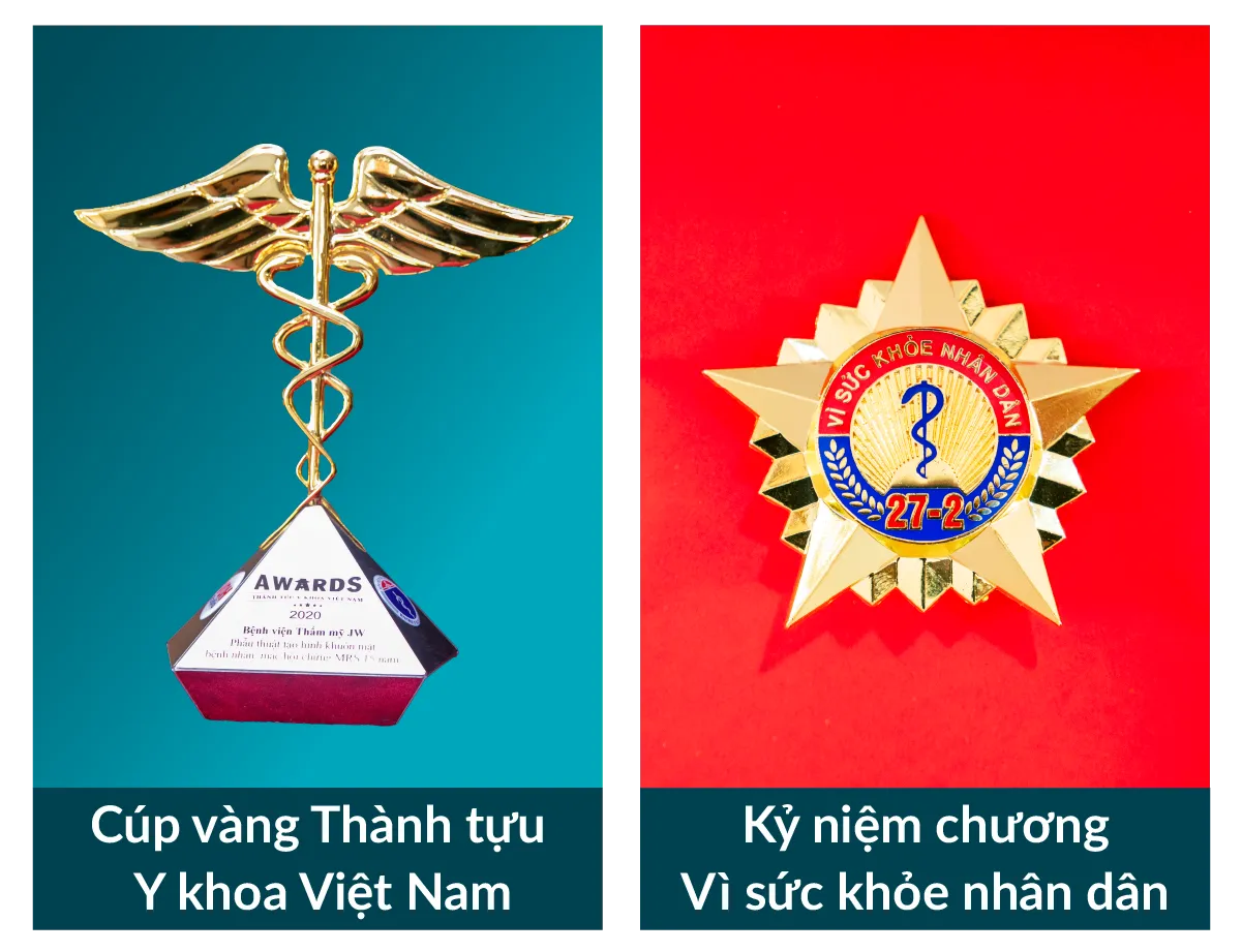 Hình ảnh bằng khen Bệnh viện JW Hàn Quốc