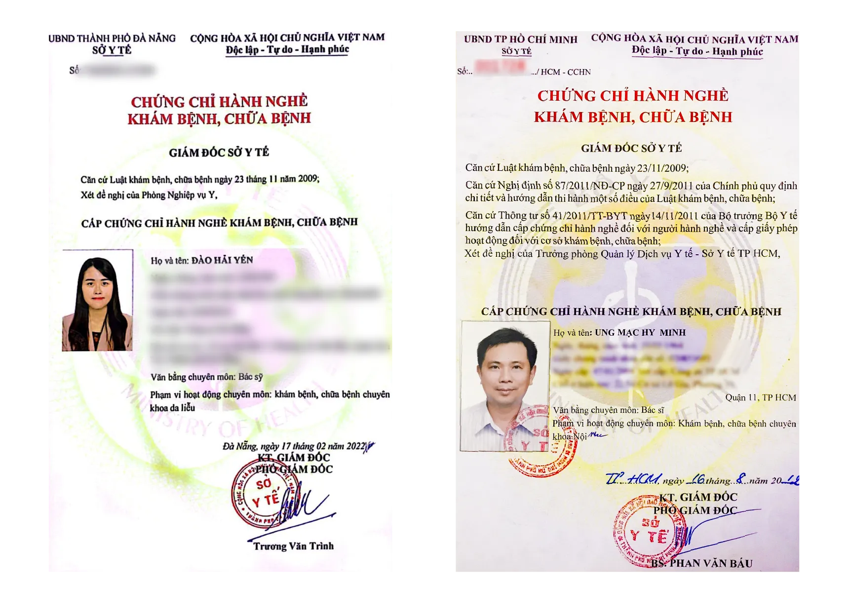 Hình ảnh chứng chỉ hành nghề Bệnh viện đa khoa JW Hàn Quốc