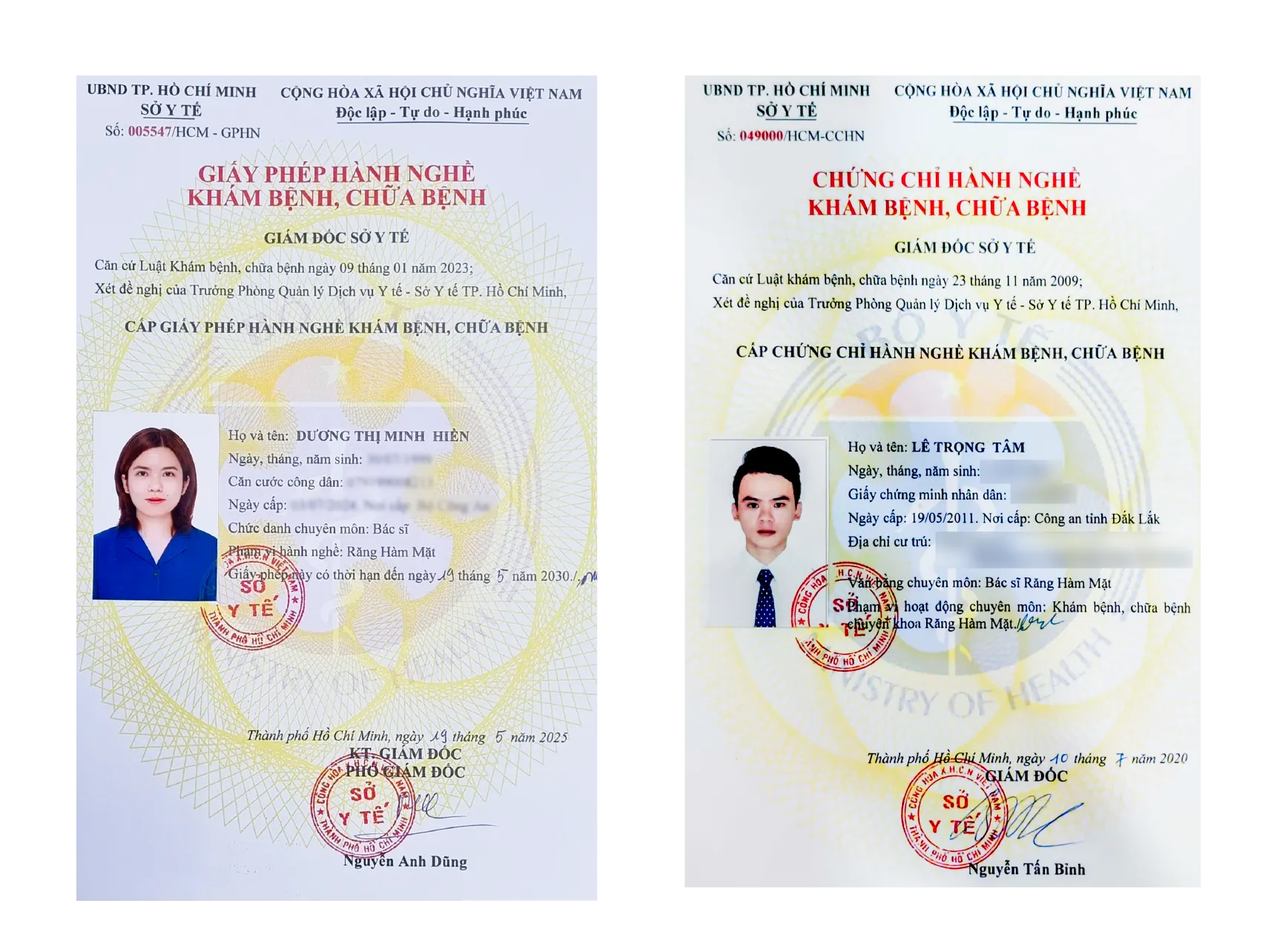 Hình ảnh chứng chỉ hành nghề Bệnh viện đa khoa JW Hàn Quốc