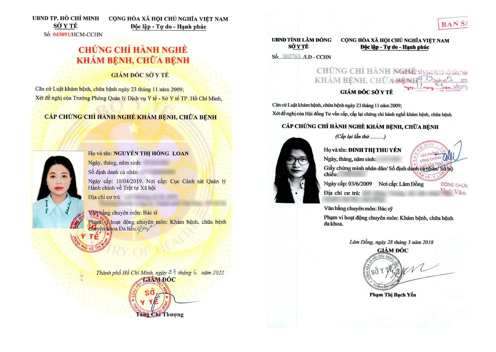 Hình ảnh chứng chỉ hành nghề Bệnh viện đa khoa JW Hàn Quốc