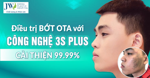 Công nghệ 3S PLUS điều trị bớt OTA cải thiện lên đến 99.99%