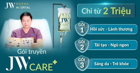 JW Care+: Liệu trình truyền phục hồi, trẻ hóa và tái tạo năng lượng toàn diện