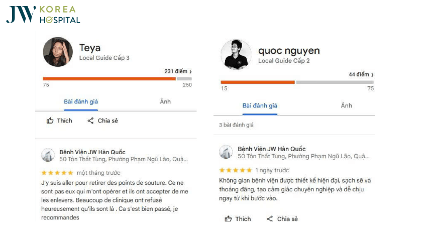 danh gia tu khach hang benh vien 1