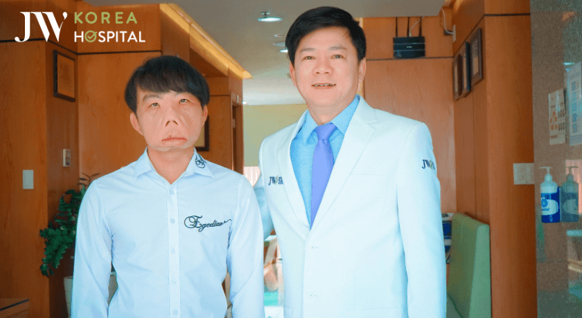 anh mến và bác sĩ tú dung sau điều trị
