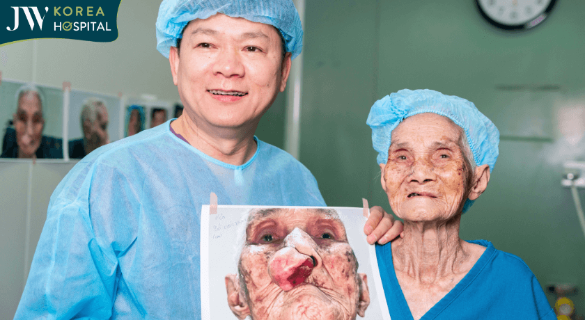 bác sĩ tú dung vui mừng khi hoàn thành ca cắt bướu quỷ