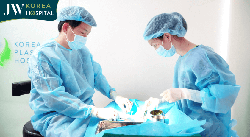 bác sĩ Tú Dung đang thực hiện ca phẫu thuật biến chứng mũi do tin vào lời thẩm mỹ đổi vận
