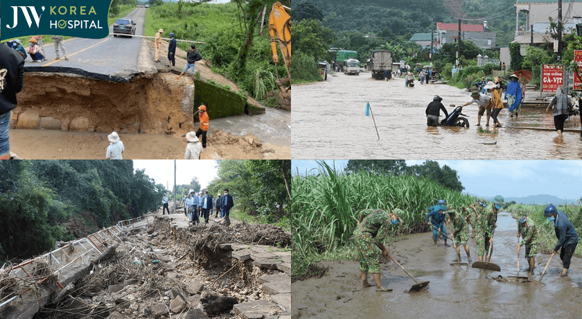 đường xá Phú Yên ngập lụt khó di chuyển