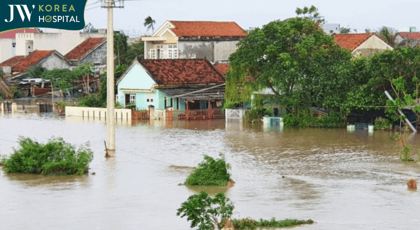 ngập lụt ở Tuy An Phú Yên