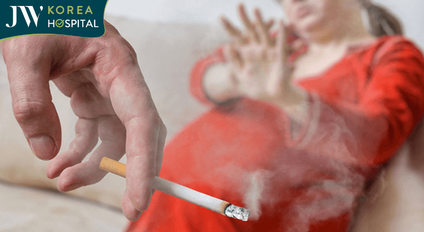 hút thuốc lá bị động ảnh hưởng đến sức khỏe phụ nữ mang thai