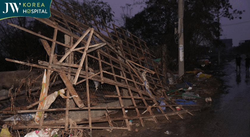 nhà sập nát người dân Xóm bầu mất trắng