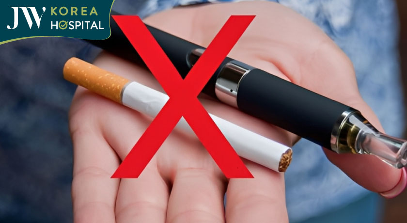 Không được sử dụng Thuốc lá và sản phẩm nicotine để tránh mắc bệnh ung thư phổi