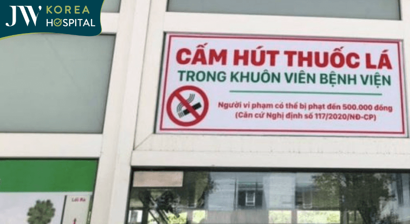 Phạt tiền nếu vi phạm hút thuốc trong Bệnh viện