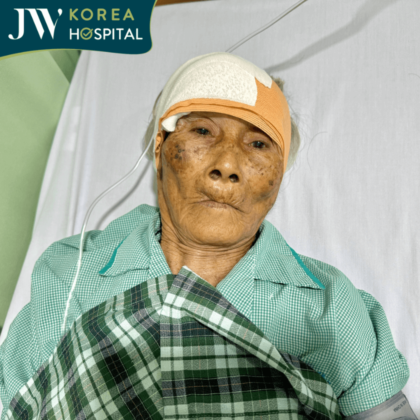 cụ bà hồi phục sức khỏe tốt sau cắt U