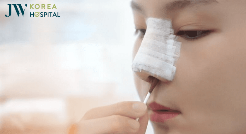 vệ sinh chăm sóc sau nâng mũi