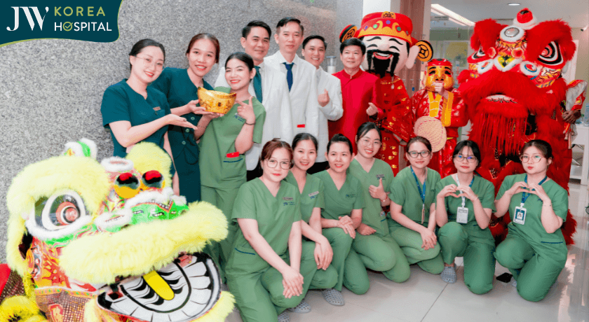 Đoàn lân và bác sĩ JW xong đất khu vực điều dưỡng, chăm sóc sau mổ