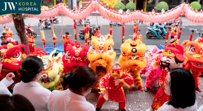 Múa lân ngày vía thần tài