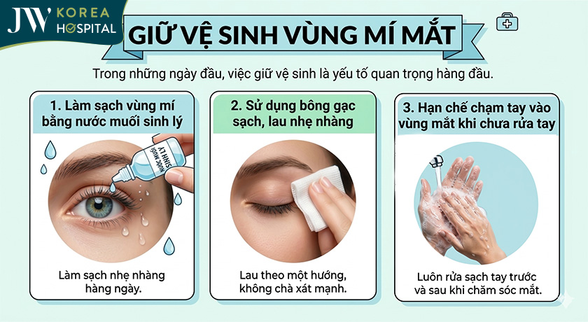 Ba bước làm sạch mắt tránh nhiễm trùng