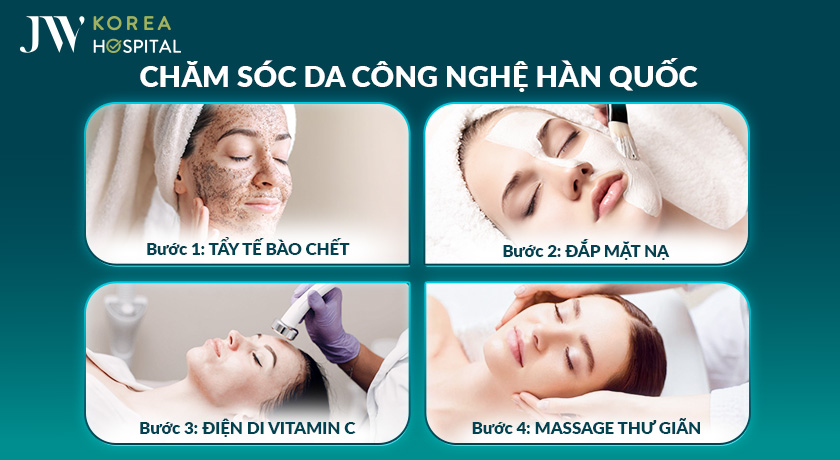 Quy trình chăm sóc da công nghệ Hàn Quốc tại Bệnh viện JW