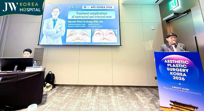 Bác sĩ Tú Dung mang đến công trình nghiên cứu "Điều trị toàn diện biến chứng mũi co rút và nhiễm trùng"