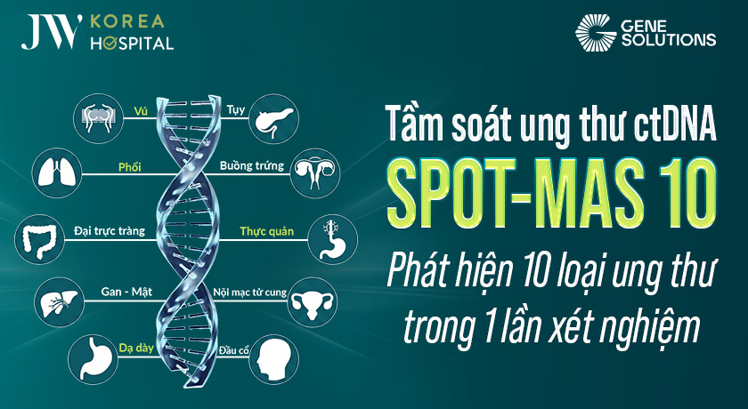 Tầm soát ung thư ctDNAM Spot-Max 10 tại bệnh viện JW