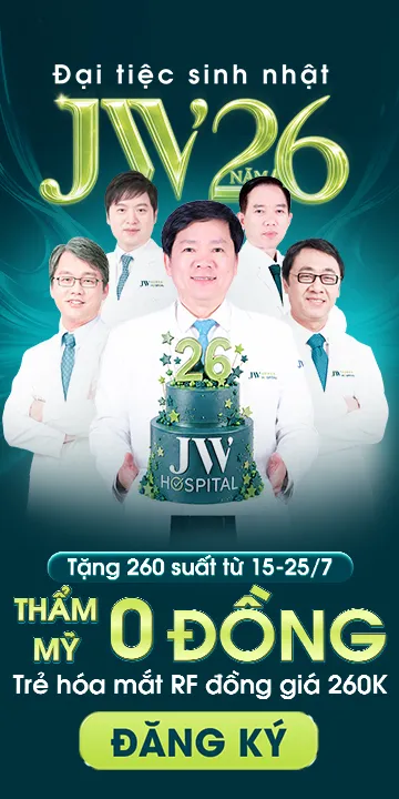 Banner khuyến mãi thẩm mỹ mới nhất từ bệnh viện JW
