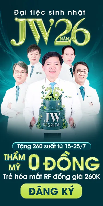 Banner khuyến mãi thẩm mỹ mới nhất từ bệnh viện JW