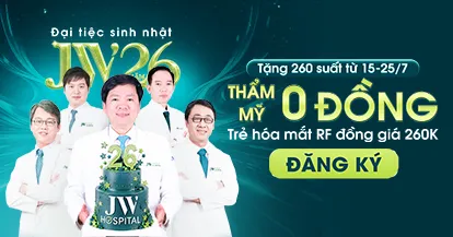 Banner khuyến mãi thẩm mỹ mới nhất từ bệnh viện JW