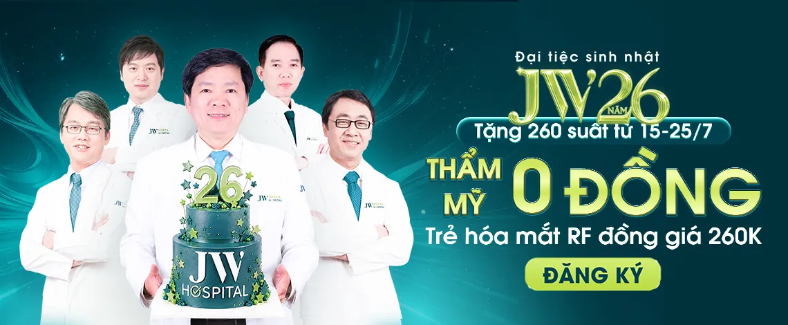 Banner khuyến mãi thẩm mỹ mới nhất từ bệnh viện JW