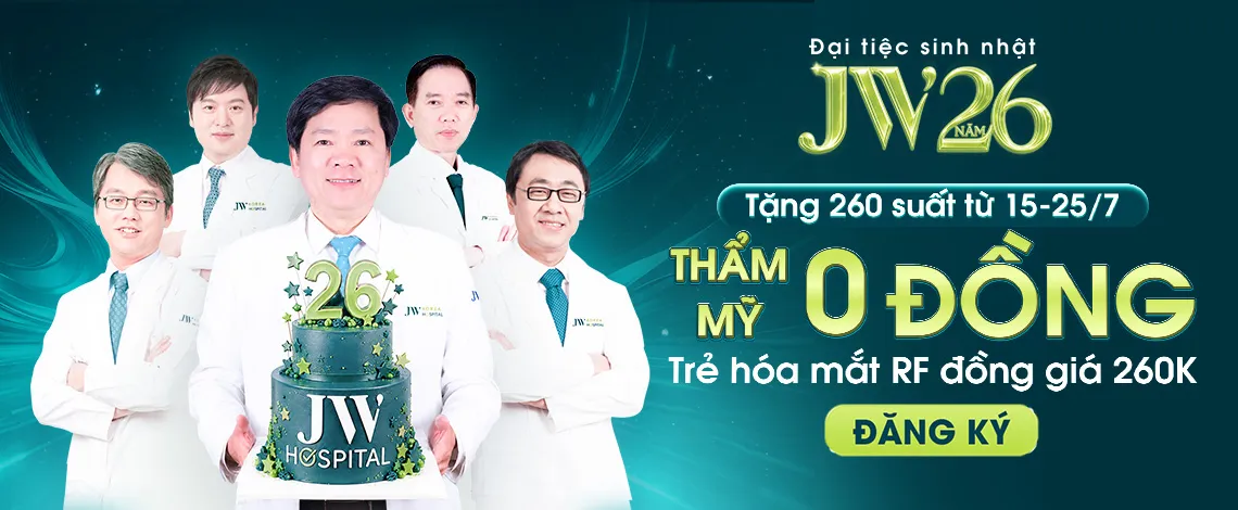 Banner khuyến mãi thẩm mỹ mới nhất từ bệnh viện JW