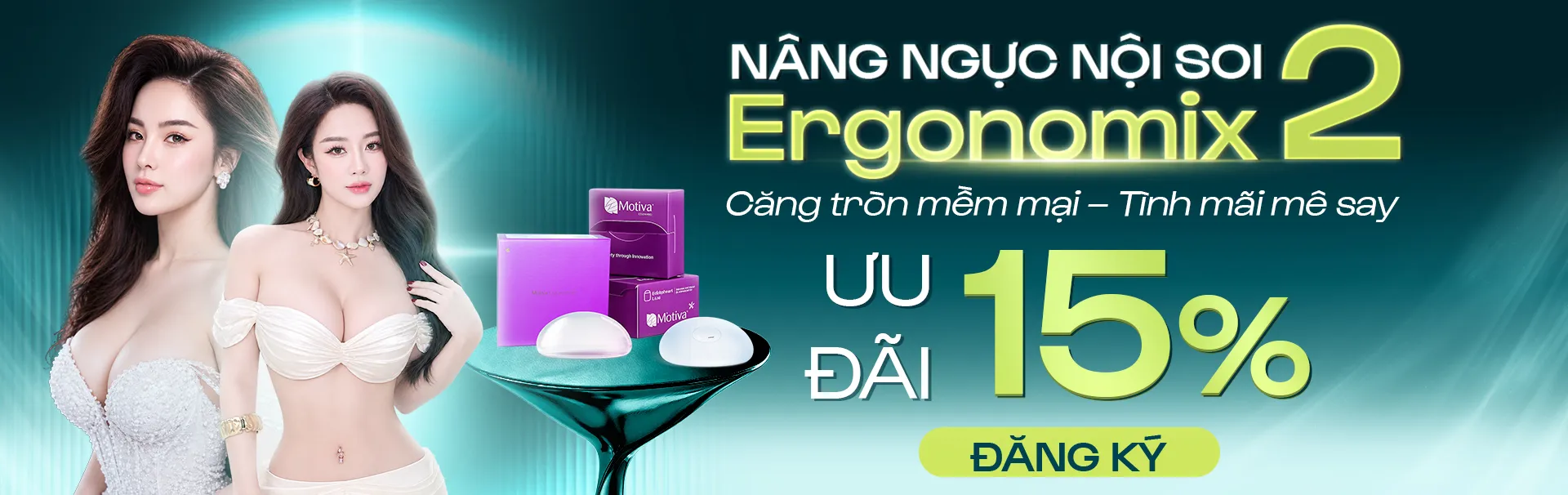 Ưu đãi 15% nâng ngực nội soi Ergonomix 2