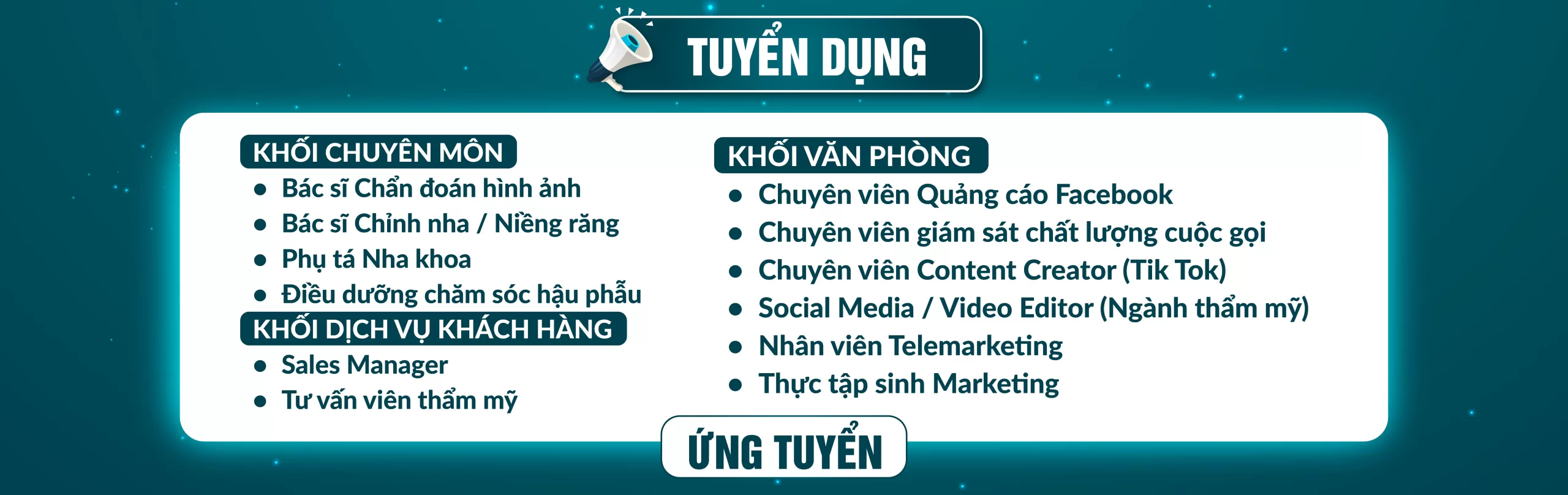 Tuyển dụng tại bệnh viện JW tháng 10 - 2026