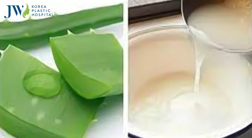 Combo nước vo gạo nha đam - kẻ thù của làn da đen sạm
