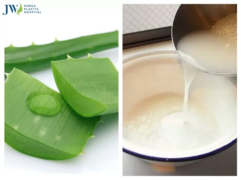 Mặt nạ trị nám tàn nhang từ nha đam và nước vo gạo
