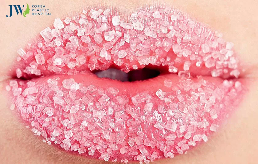 Cách trị thâm môi tại nhà với đường