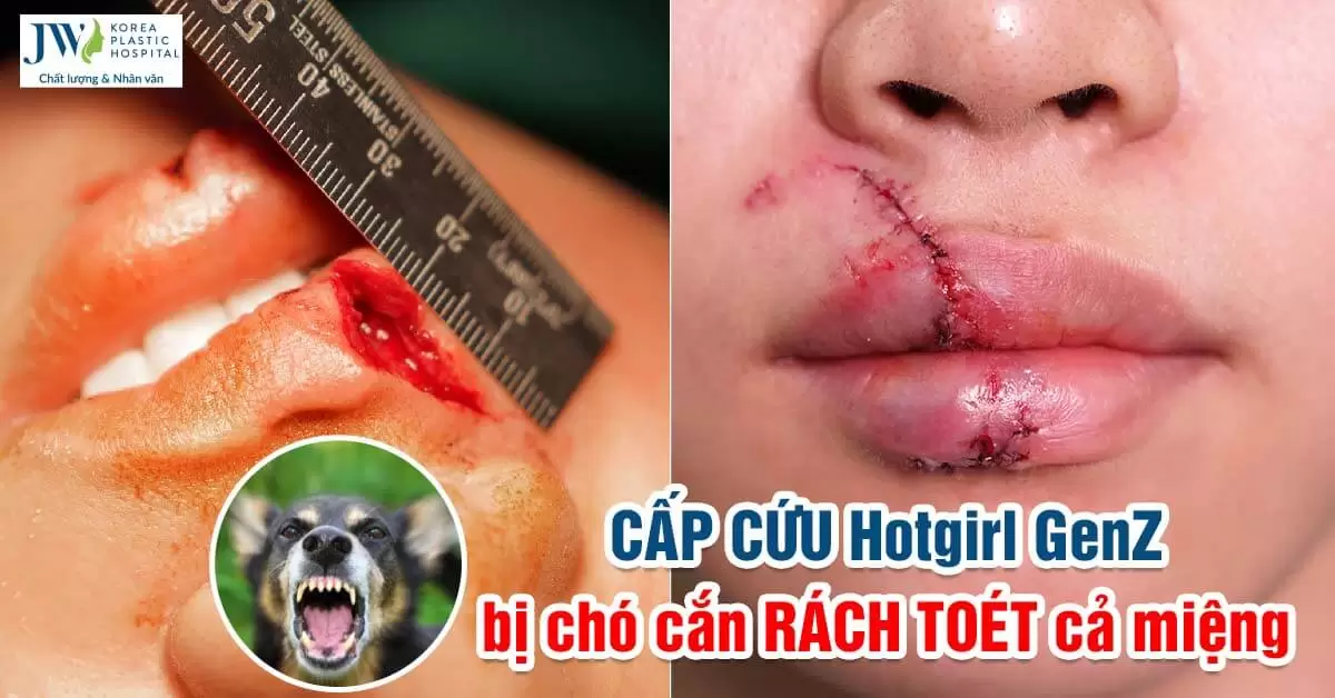 Cấp cứu Hotgirl GenZ bị chó cắn rách toét cả miệng