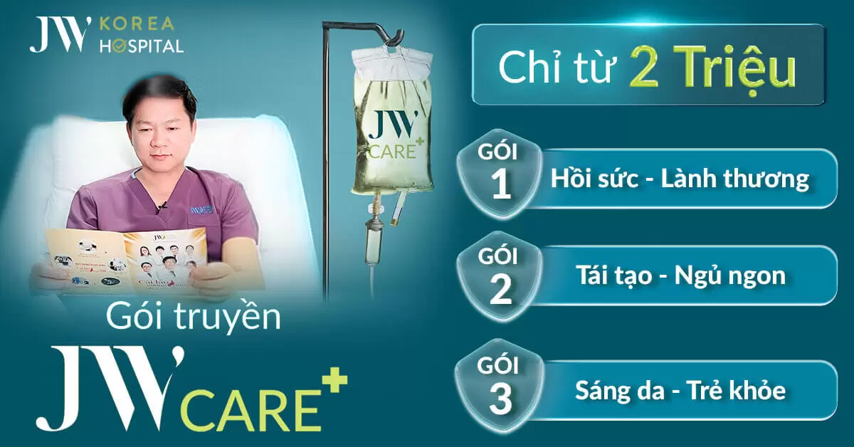 JW Care+: Liệu trình truyền phục hồi, trẻ hóa và tái tạo năng lượng toàn diện