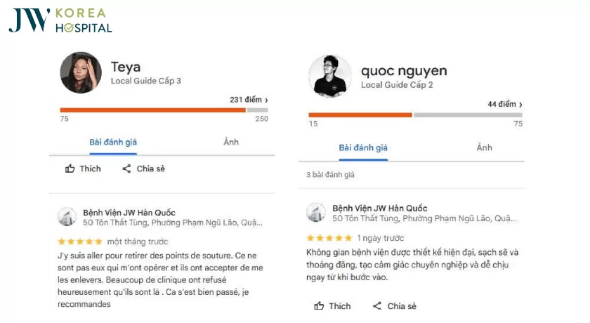 danh gia tu khach hang benh vien 1